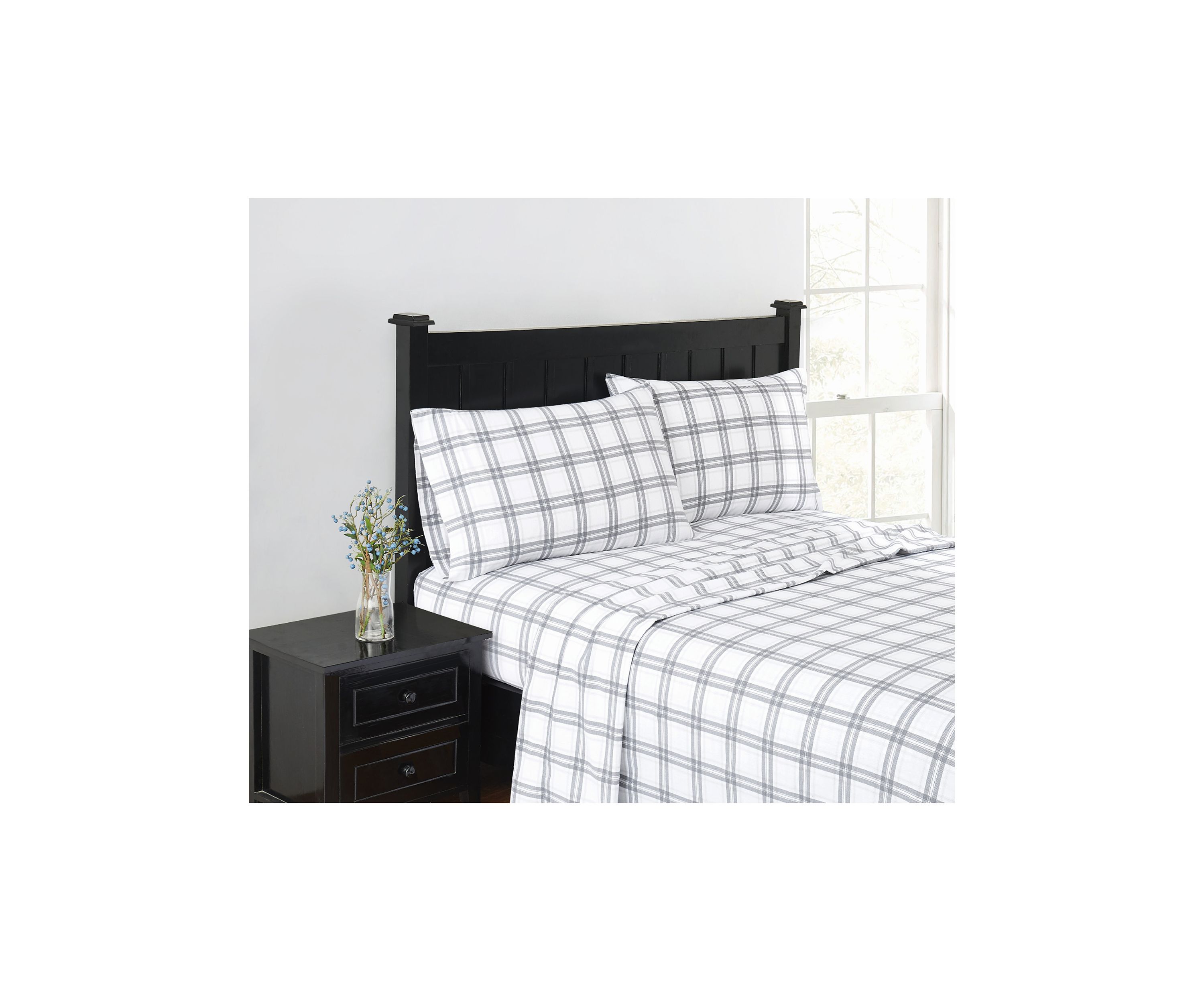 Solid Flannel Sheet Set
