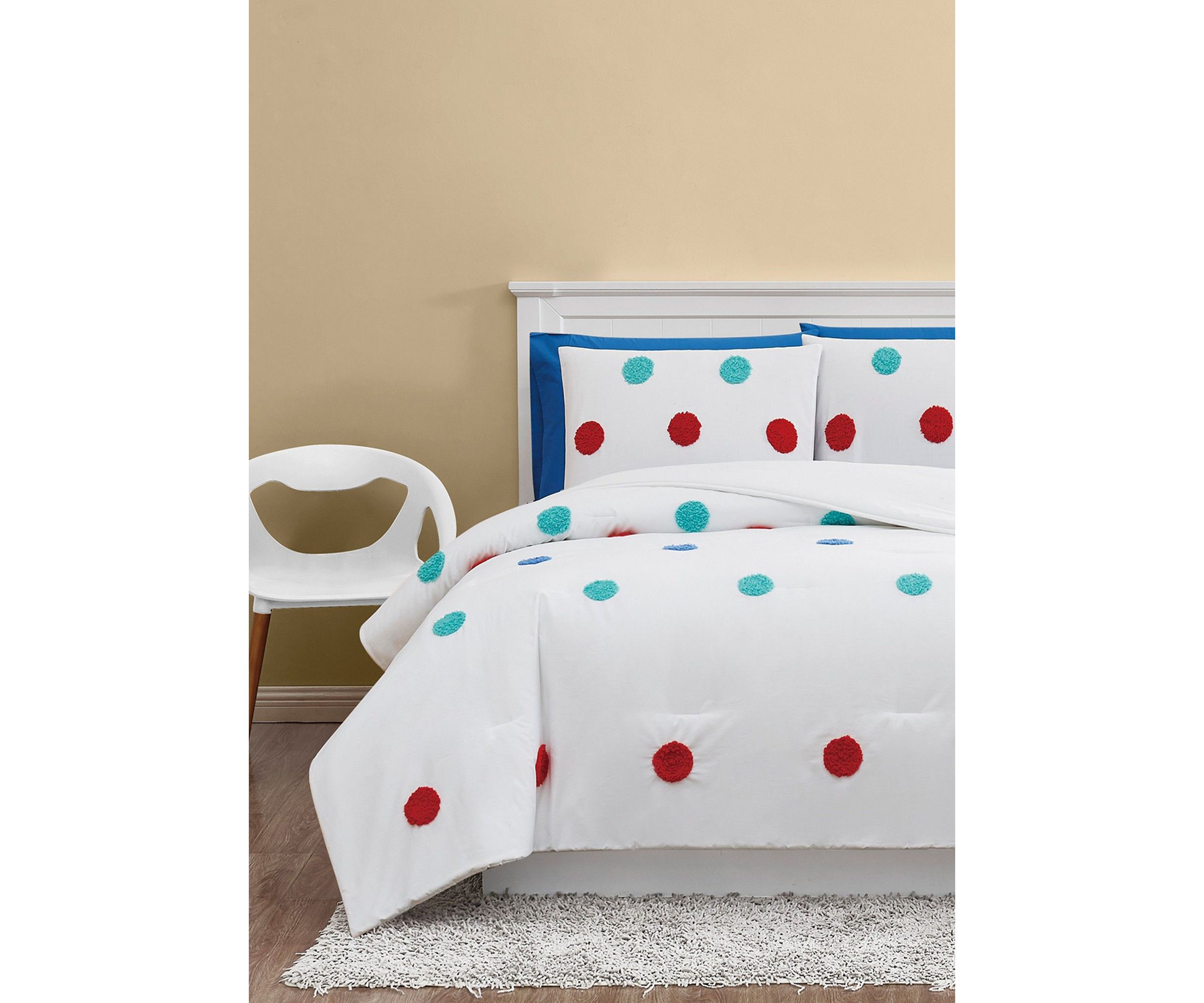 Fuzzy Dot Comforter Set
