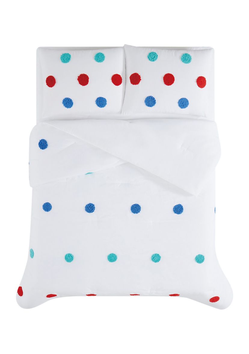 Fuzzy Dot Comforter Set