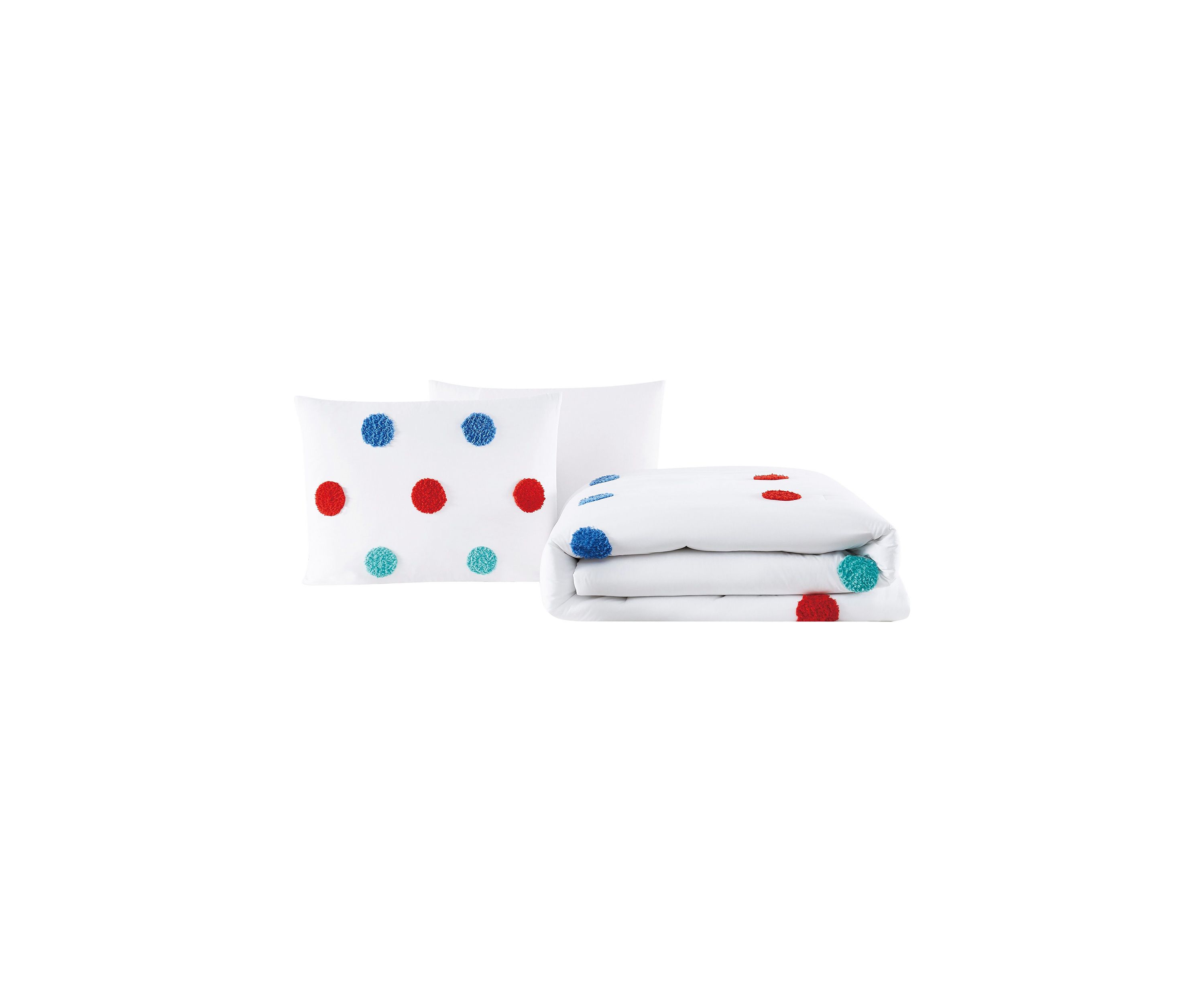 Fuzzy Dot Comforter Set