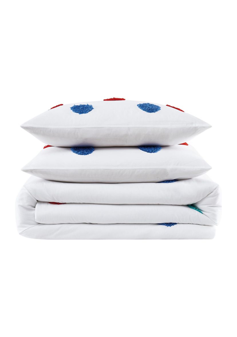 Fuzzy Dot Comforter Set
