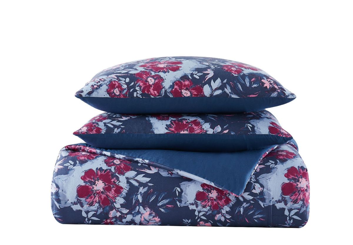 Badgley Mischka Home Midnight Garden 3 Piece Full/Queen Duvet Cover Set