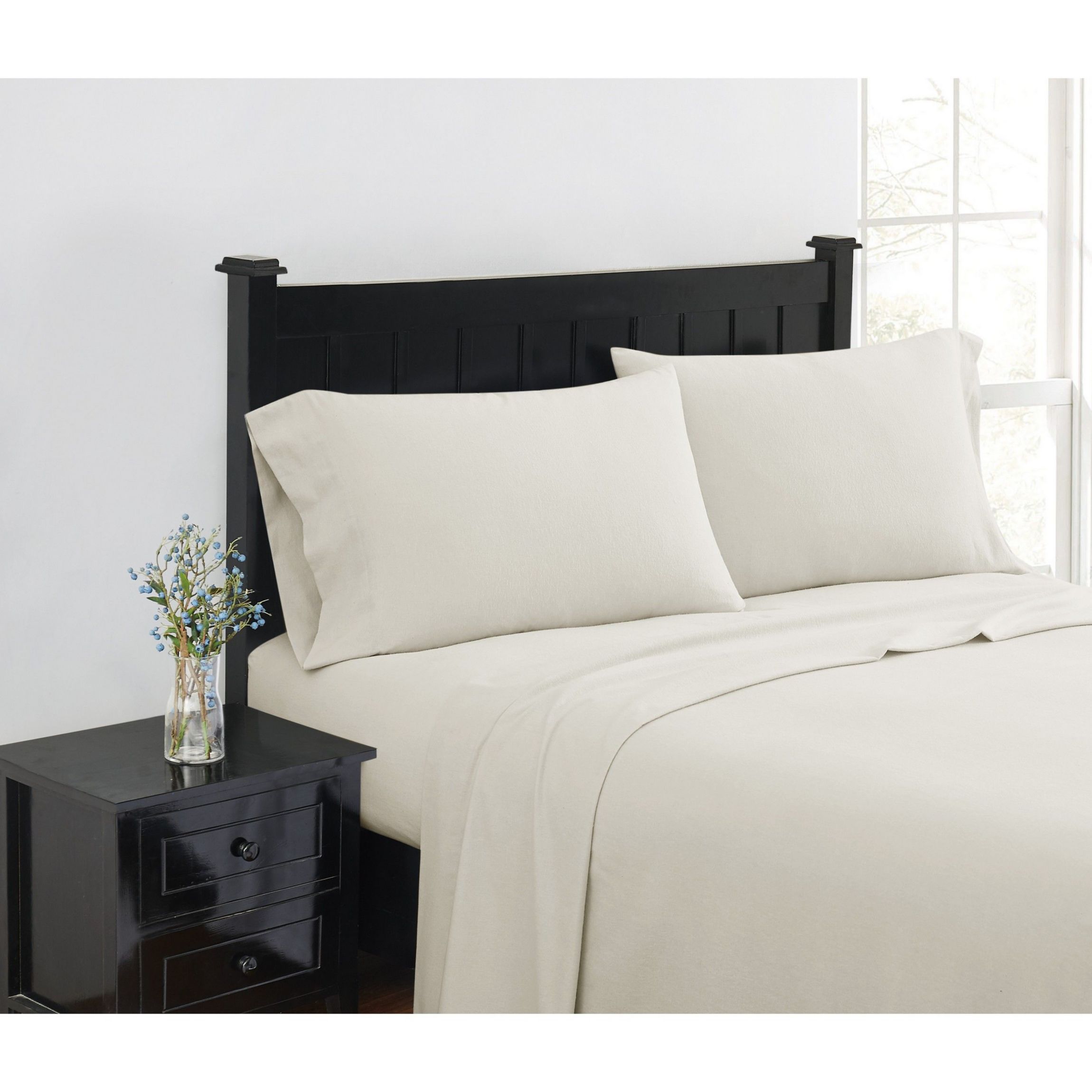 London Fog Green Plaid Queen Flannel Sheet Set