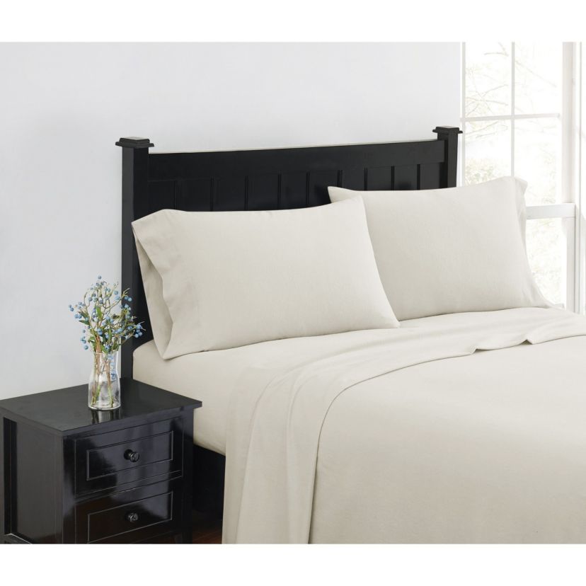 London Fog Green Plaid Twin Flannel Sheet Set