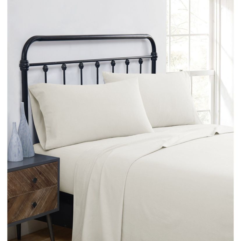 Truly Soft Solid Green King Flannel Sheet Set
