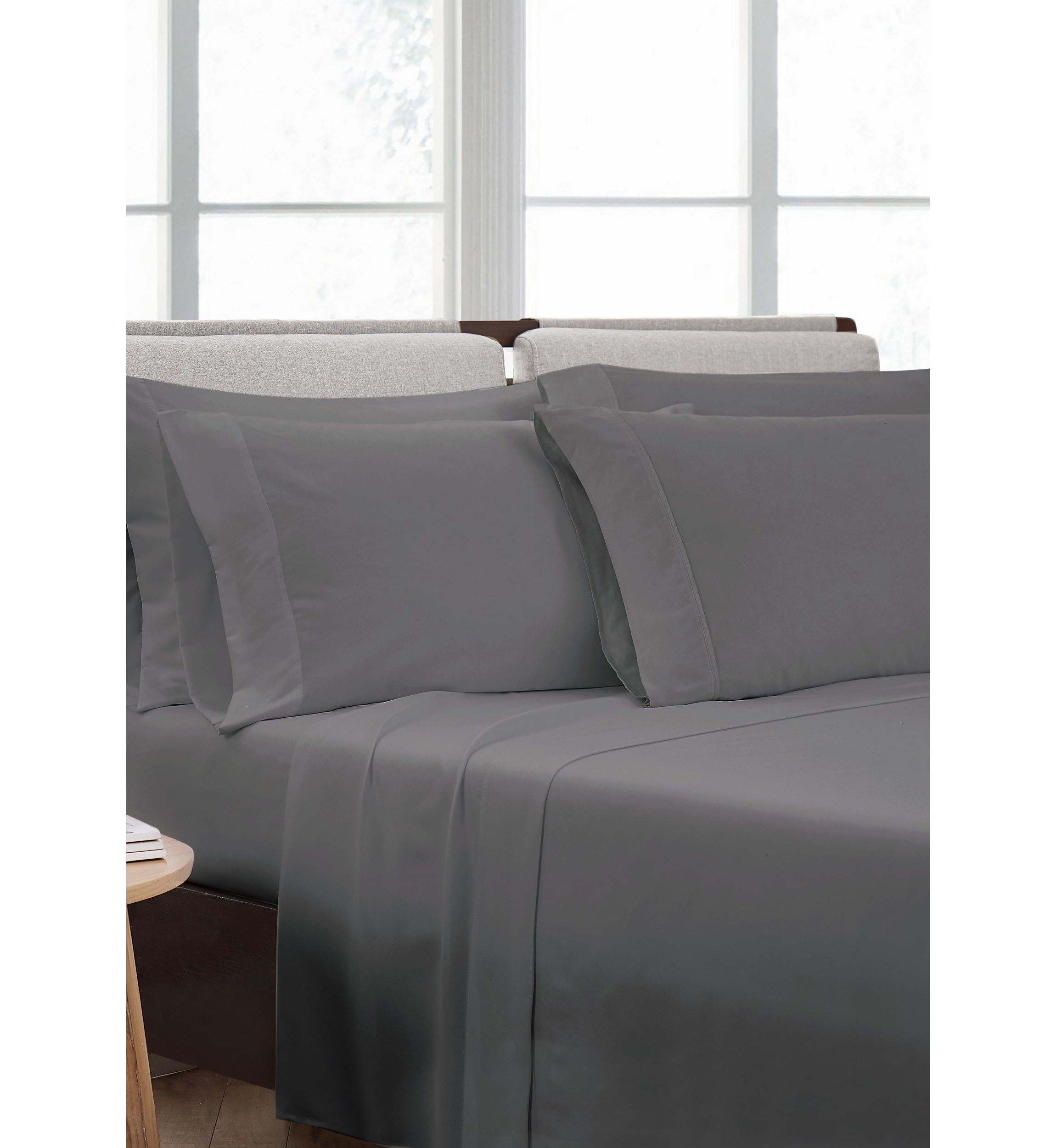 Cannon Heritage Solid Blue Split King 7 Piece Sheet Set