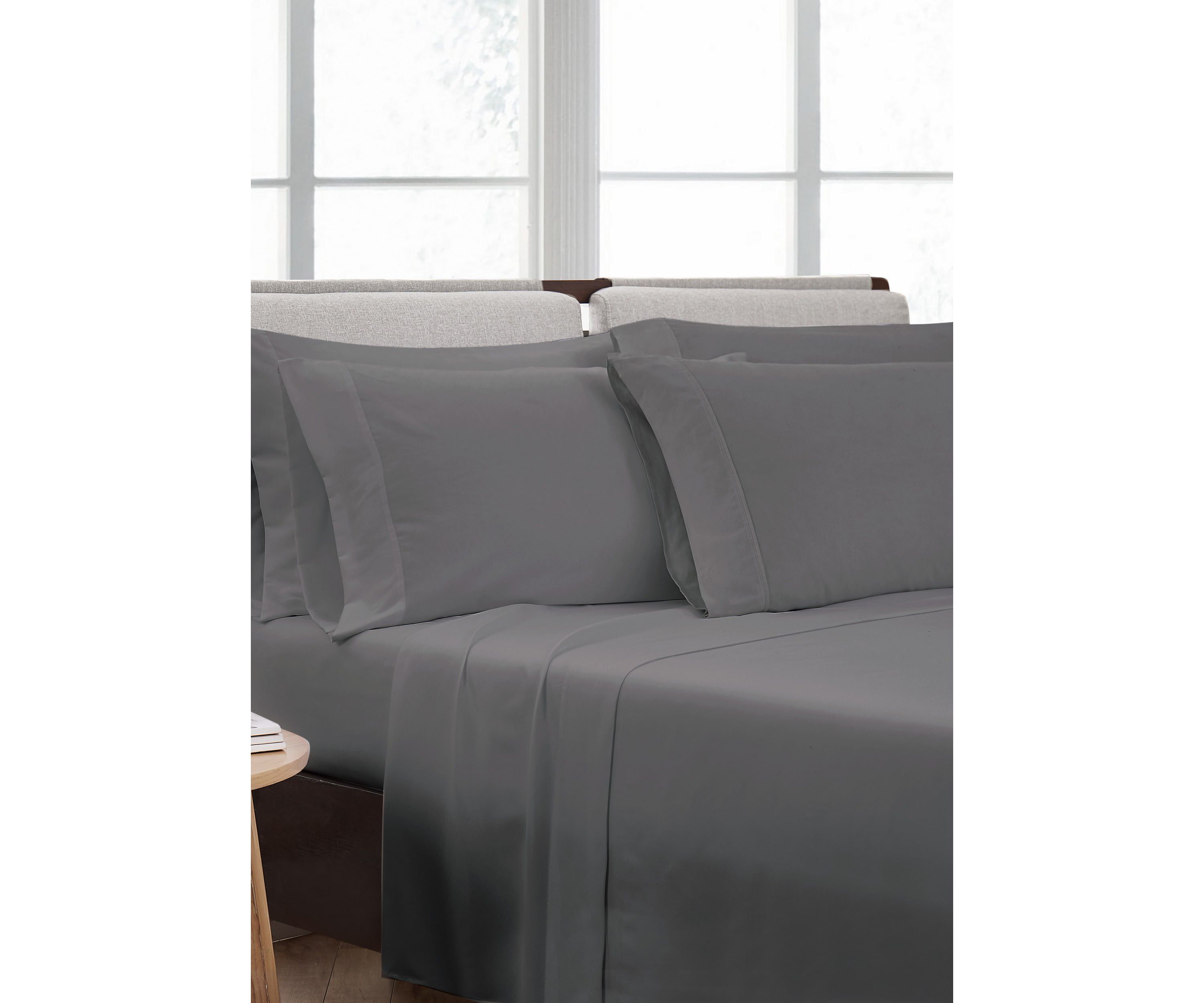 Cannon Heritage Solid Blue Split King 7 Piece Sheet Set