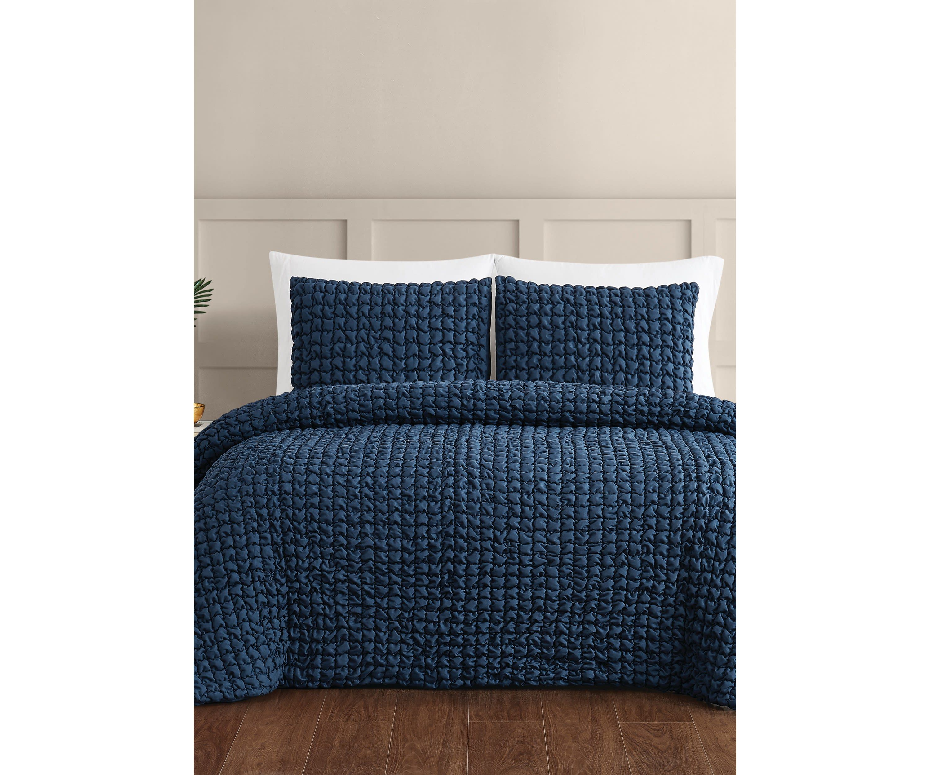 Christian Siriano NY® Textured Puff Rust 3 Piece Full/Queen Comforter Set