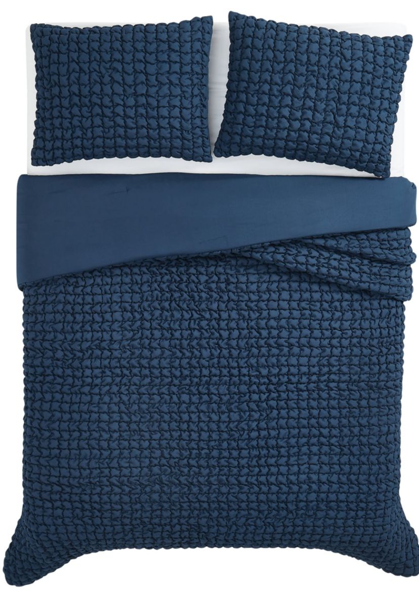 Christian Siriano NY® Textured Puff Rust 3 Piece Full/Queen Comforter Set