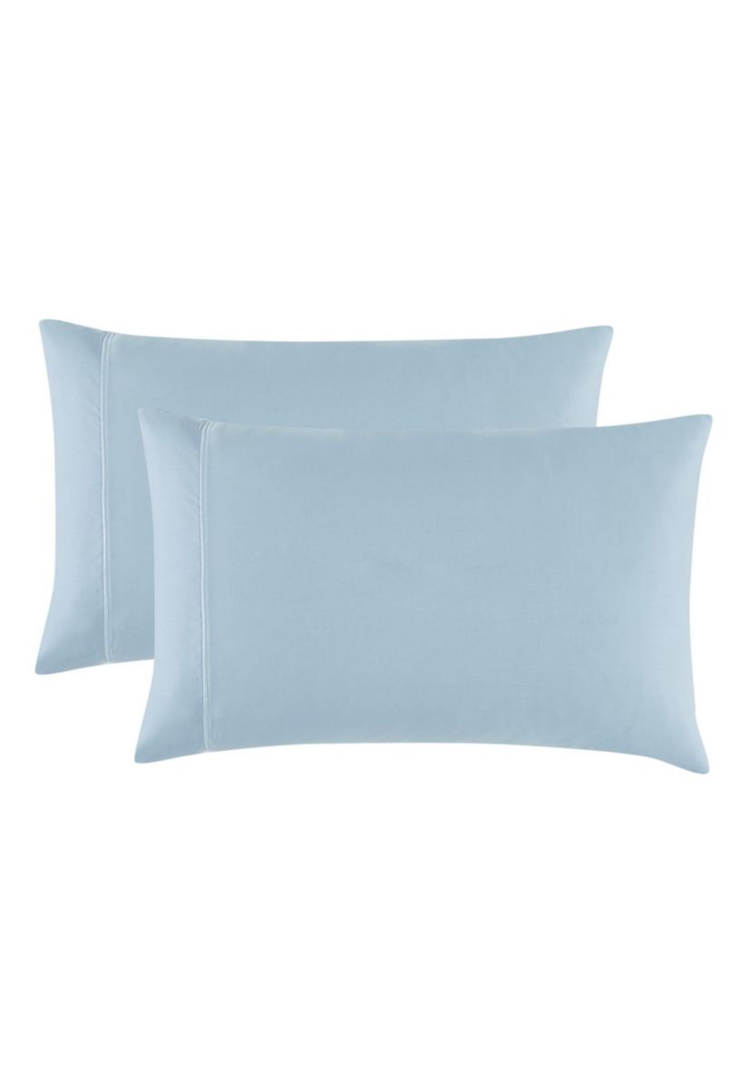 Badgley Mischka 300TC Tencel Greige King Pillowcase Pair