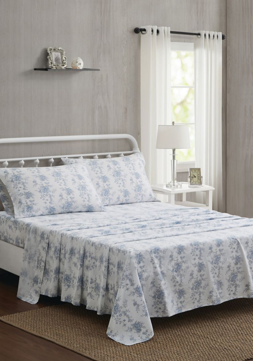 The Farmhouse by Rachel Ashwell British Rose Queen 4 Piece Sheet Set