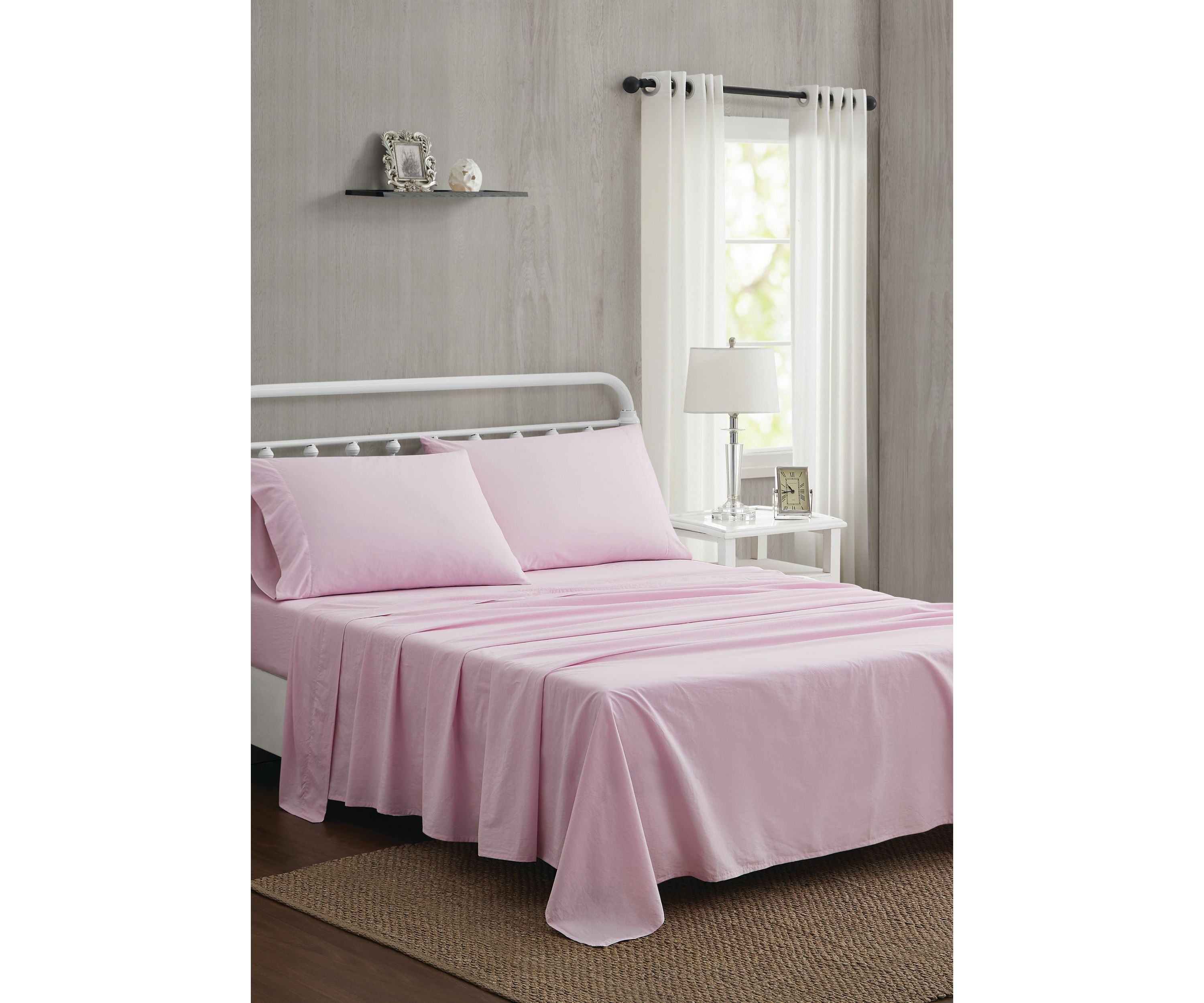 The Farmhouse by Rachel Ashwell Washed Cotton White Full 4 Piece Sheet Set