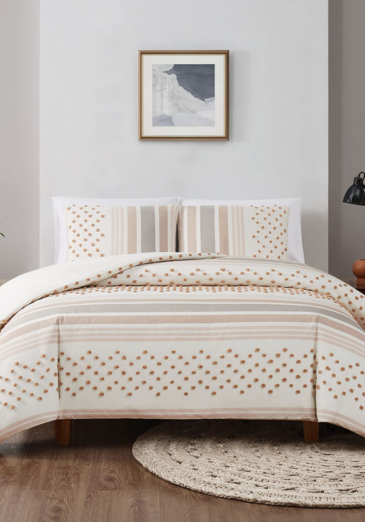 Brooklyn Loom Mia Tufted Texture Neutral 2 Piece Twin/Twin XL Comforter Set