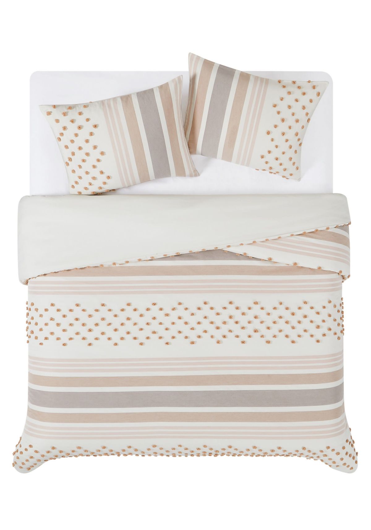 Brooklyn Loom Mia Tufted Texture Neutral 2 Piece Twin/Twin XL Comforter Set
