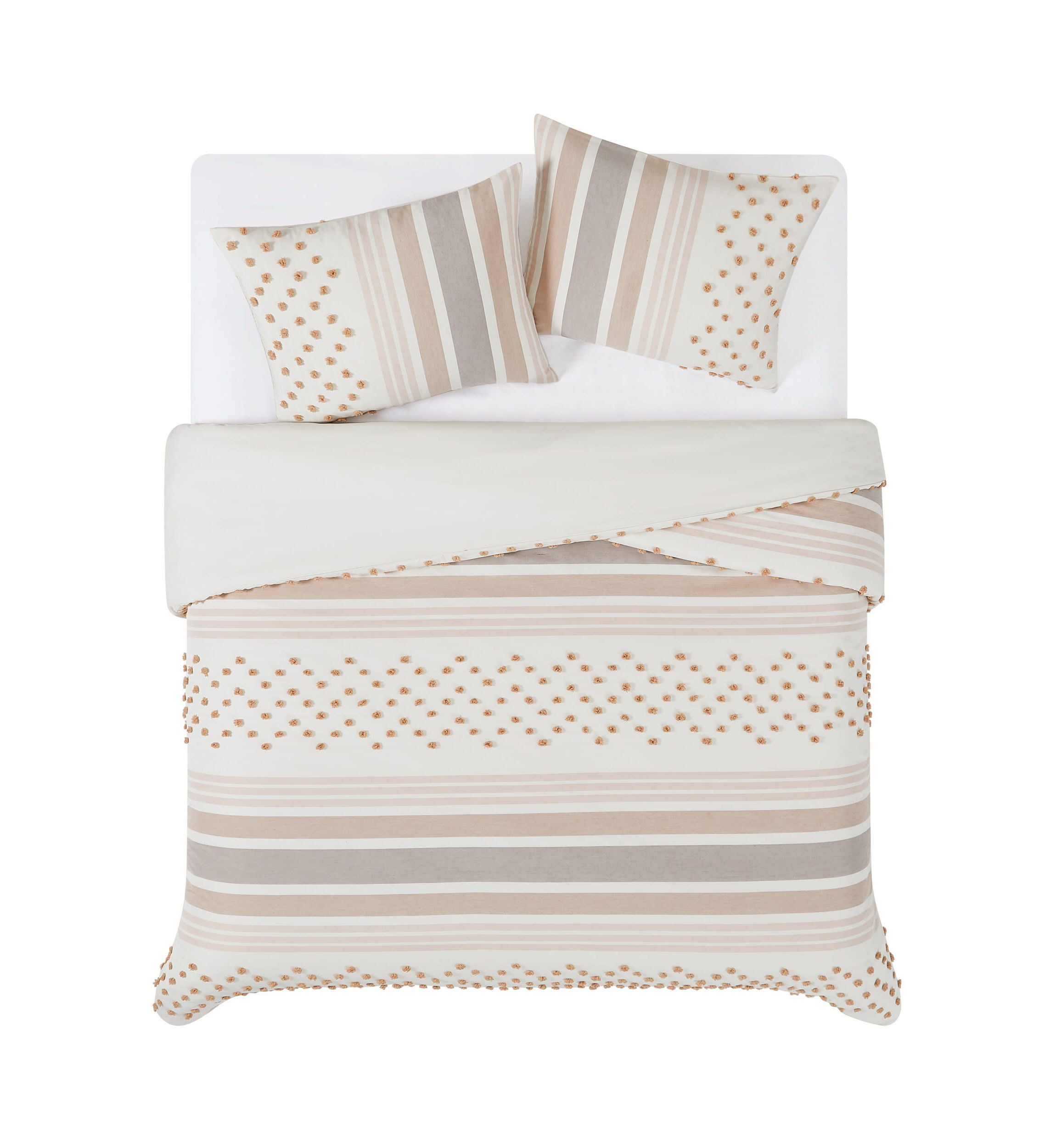 Brooklyn Loom Mia Tufted Texture Neutral 2 Piece Twin/Twin XL Comforter Set