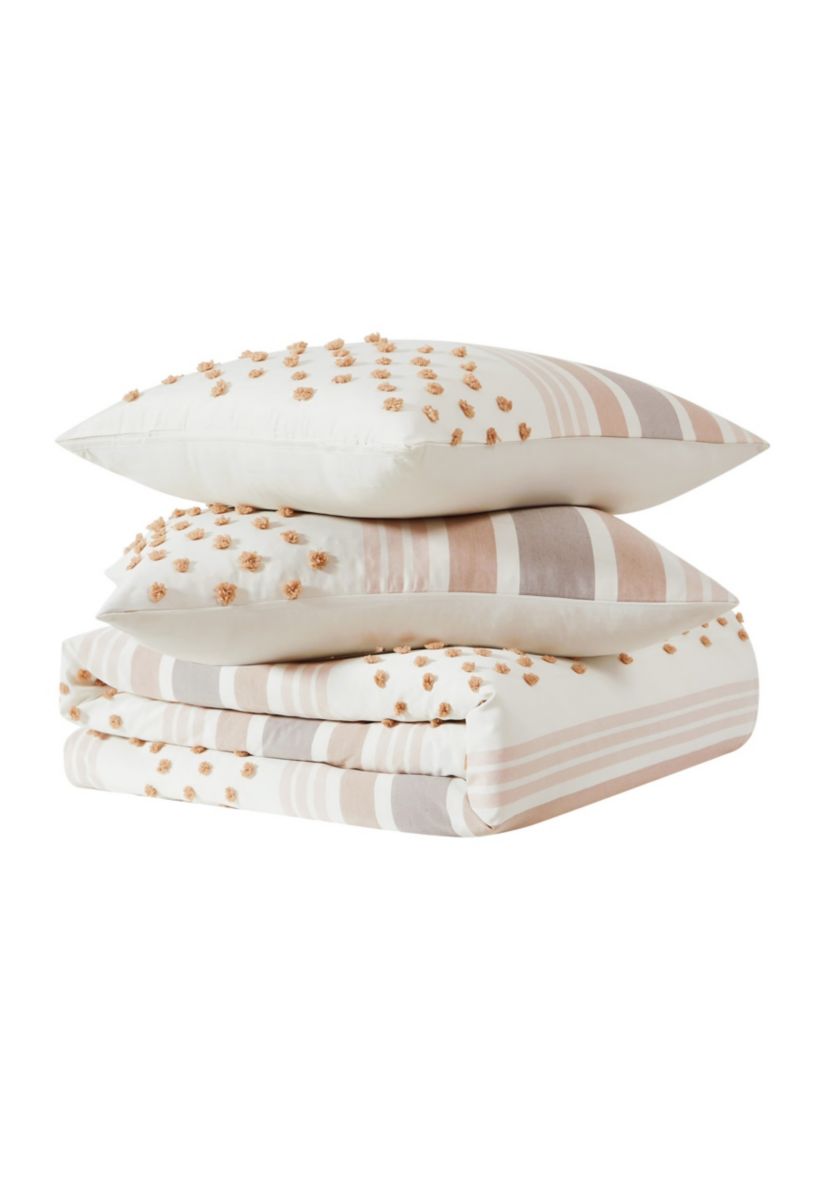 Brooklyn Loom Mia Tufted Texture Neutral 2 Piece Twin/Twin XL Comforter Set