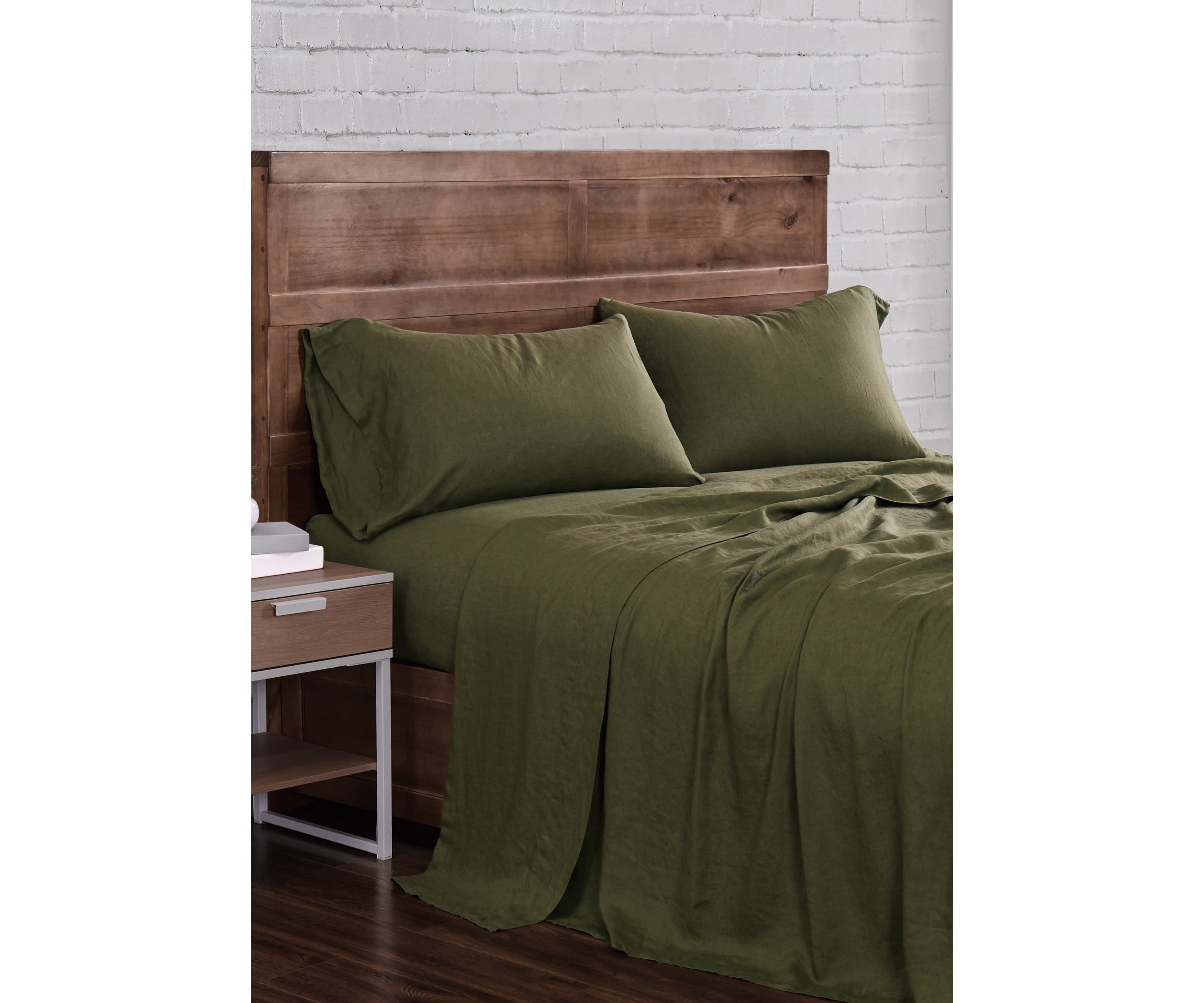 Brooklyn Loom Flax Linen Rust Queen Sheet Set