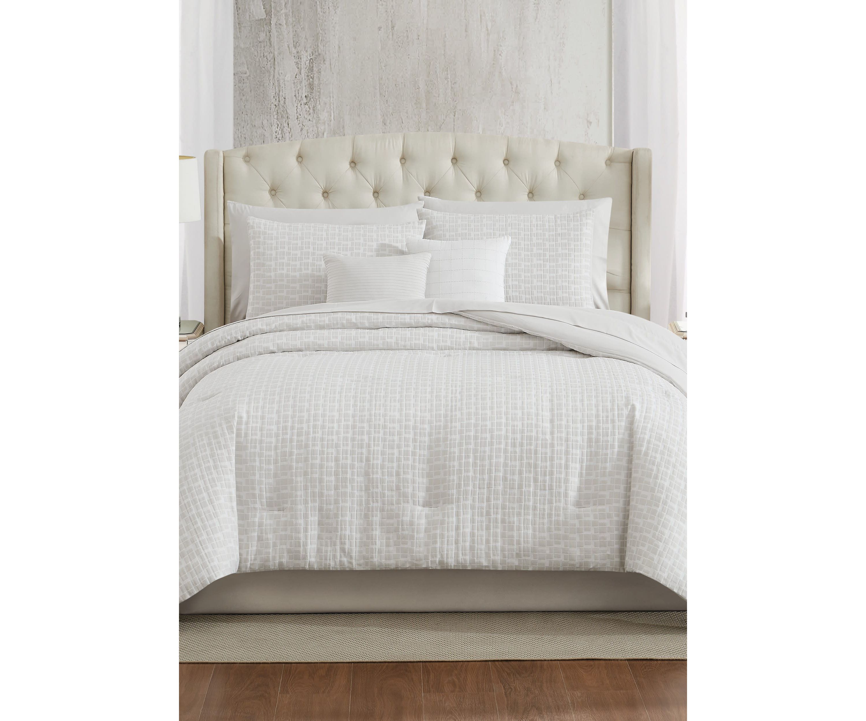 Annabelle Geo Champagne 9 Piece King Comforter Set