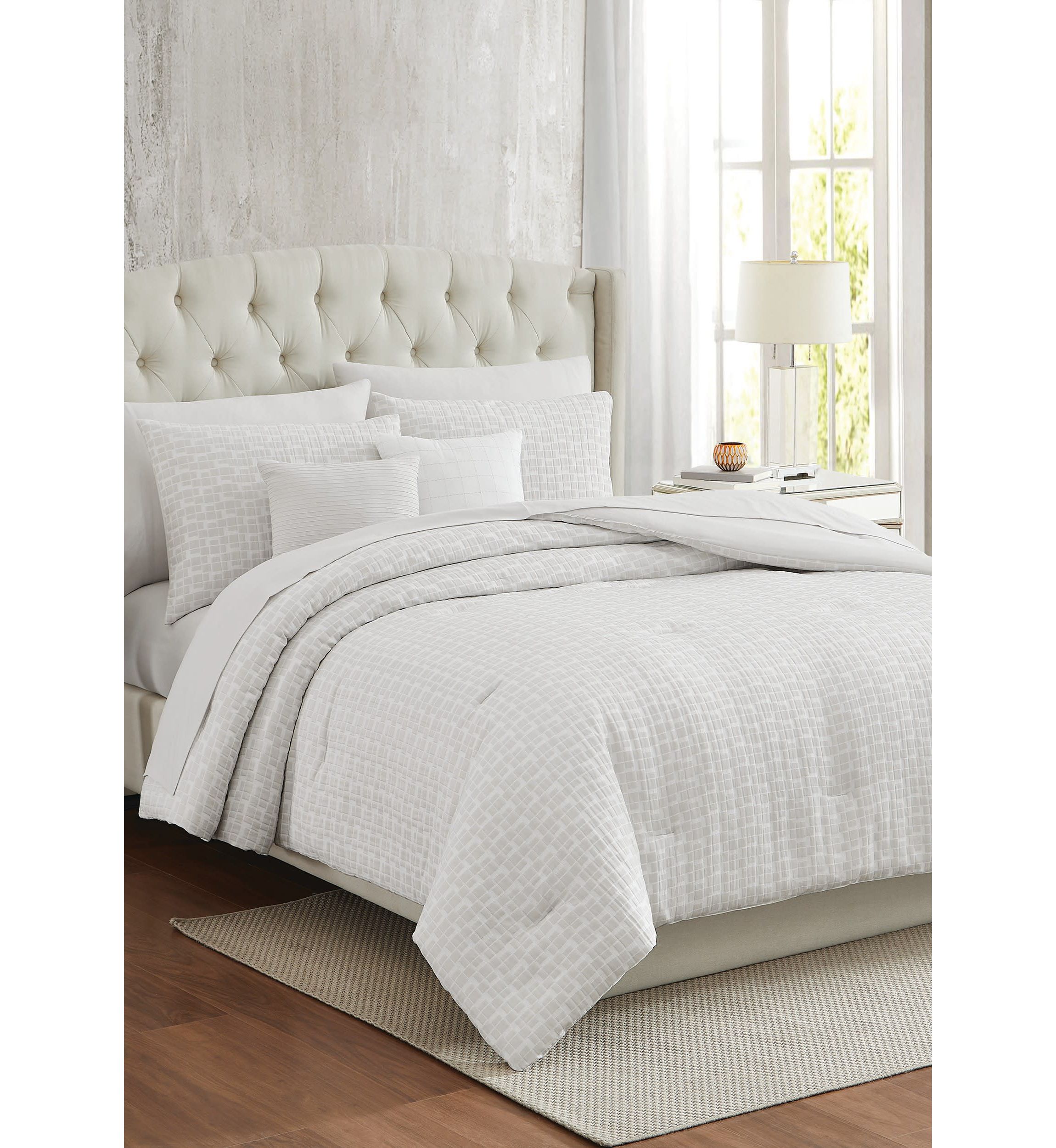 Annabelle Geo Champagne 9 Piece King Comforter Set