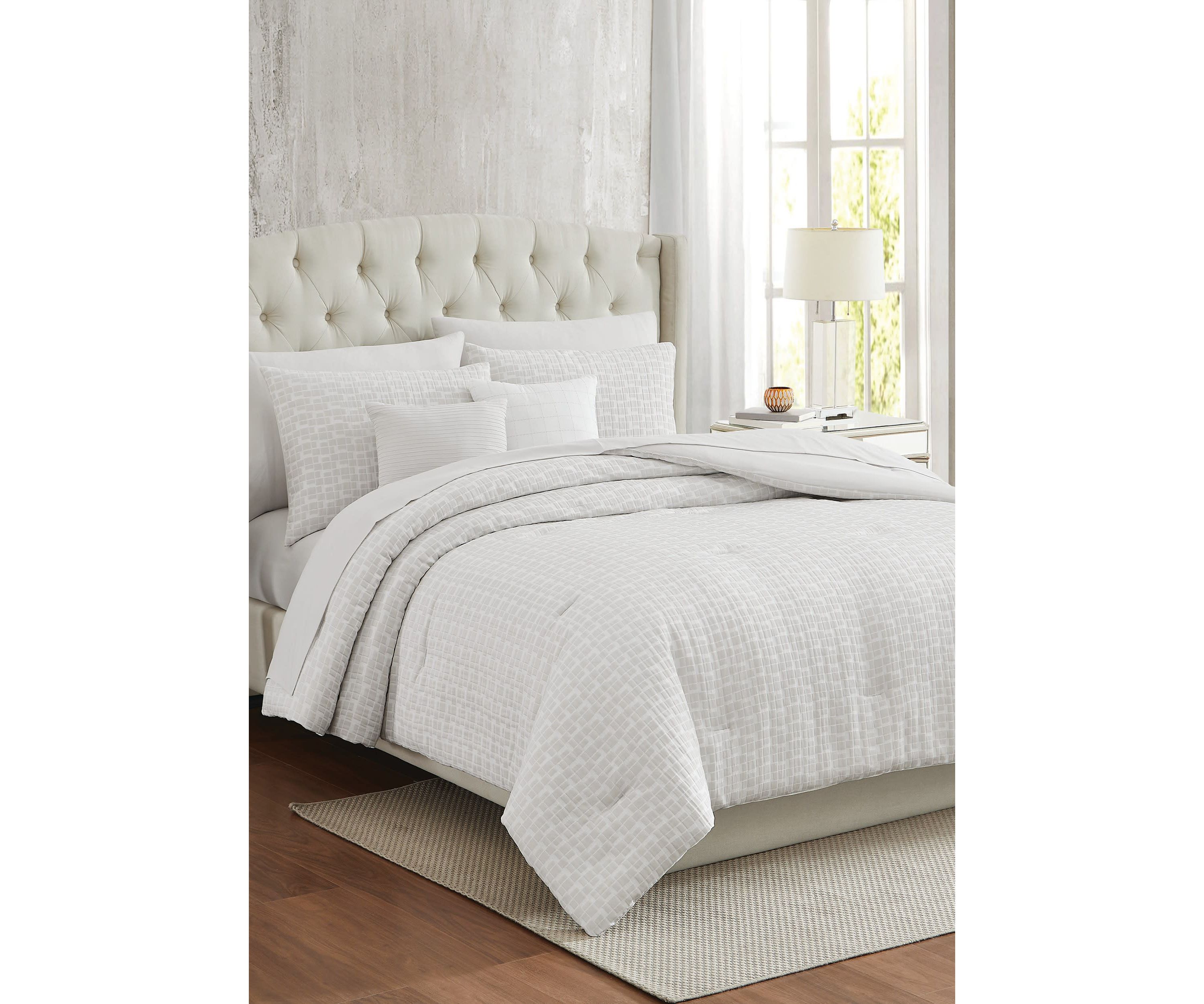 Annabelle Geo Champagne 9 Piece King Comforter Set