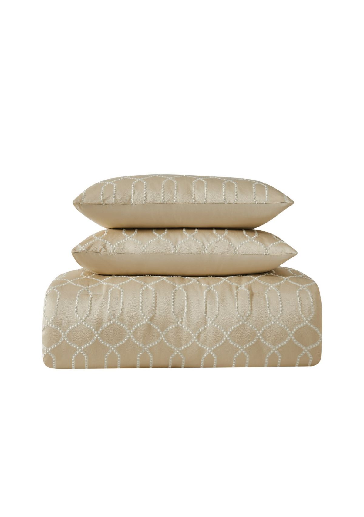 Victoria Geo Gold 9 Piece King Comforter Set