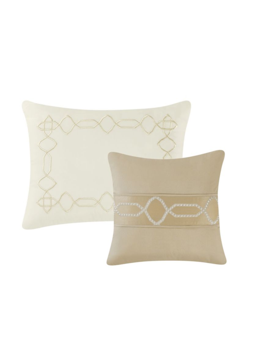 Victoria Geo Gold 9 Piece King Comforter Set