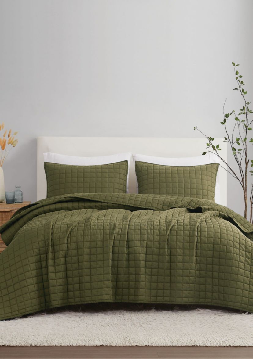 Brooklyn Loom Solid 100% Linen Quilt Set