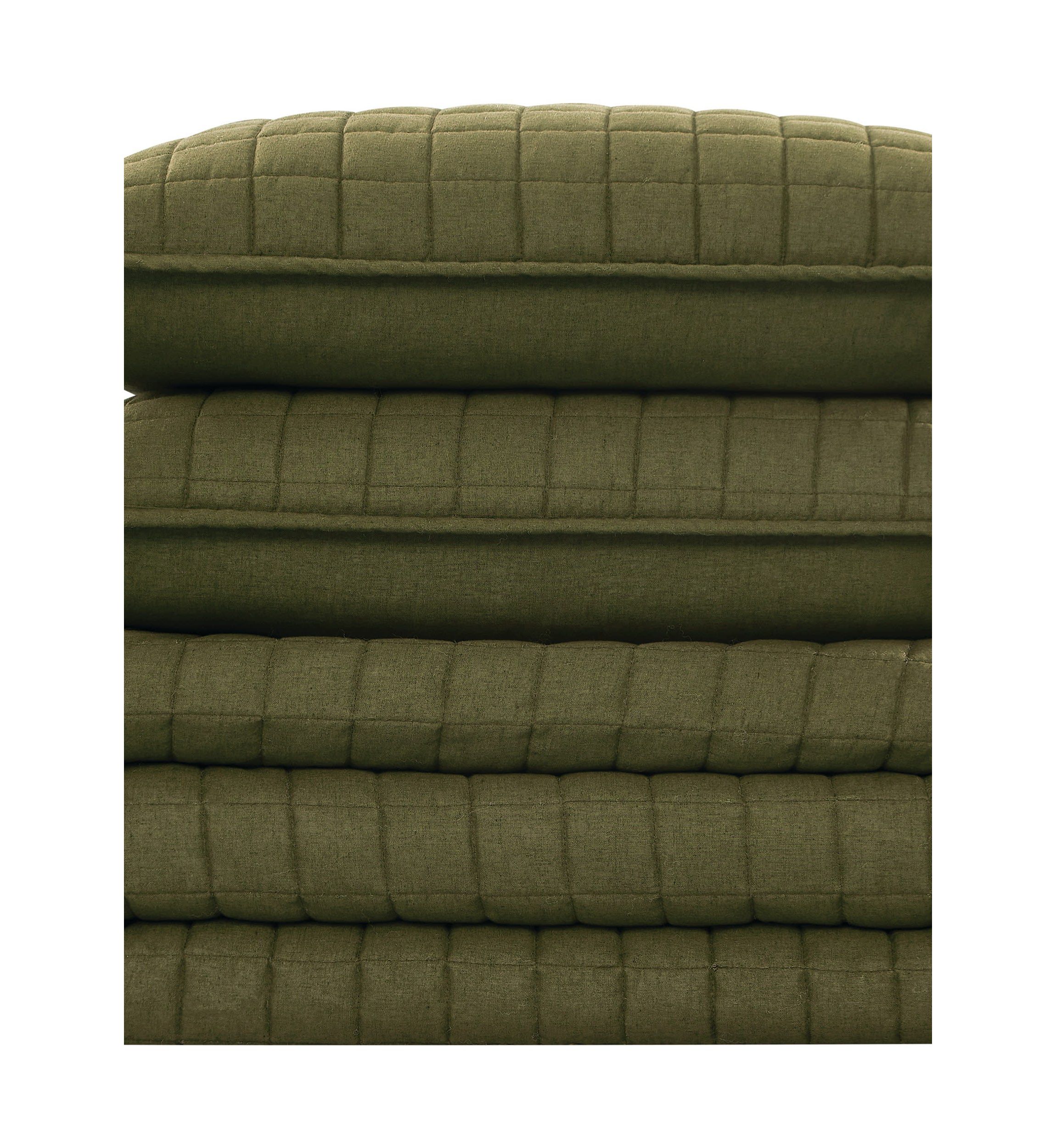 Brooklyn Loom Solid 100% Linen Quilt Set