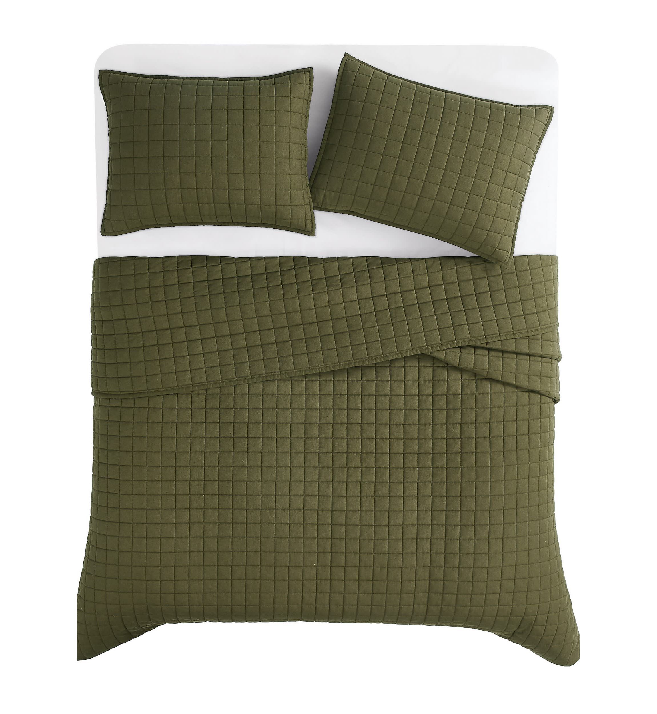 Brooklyn Loom Solid 100% Linen Quilt Set