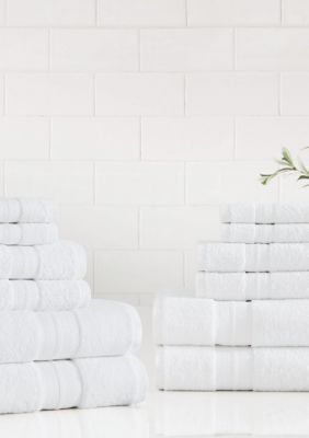 London Fog Signature Solid 12 Piece Towel Set