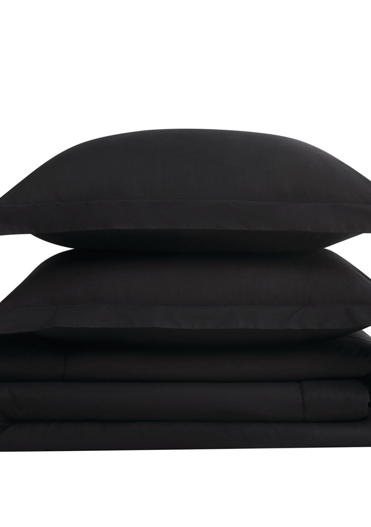 Brooklyn Loom Solid Cotton Percale Navy King 3 Piece Comforter Set