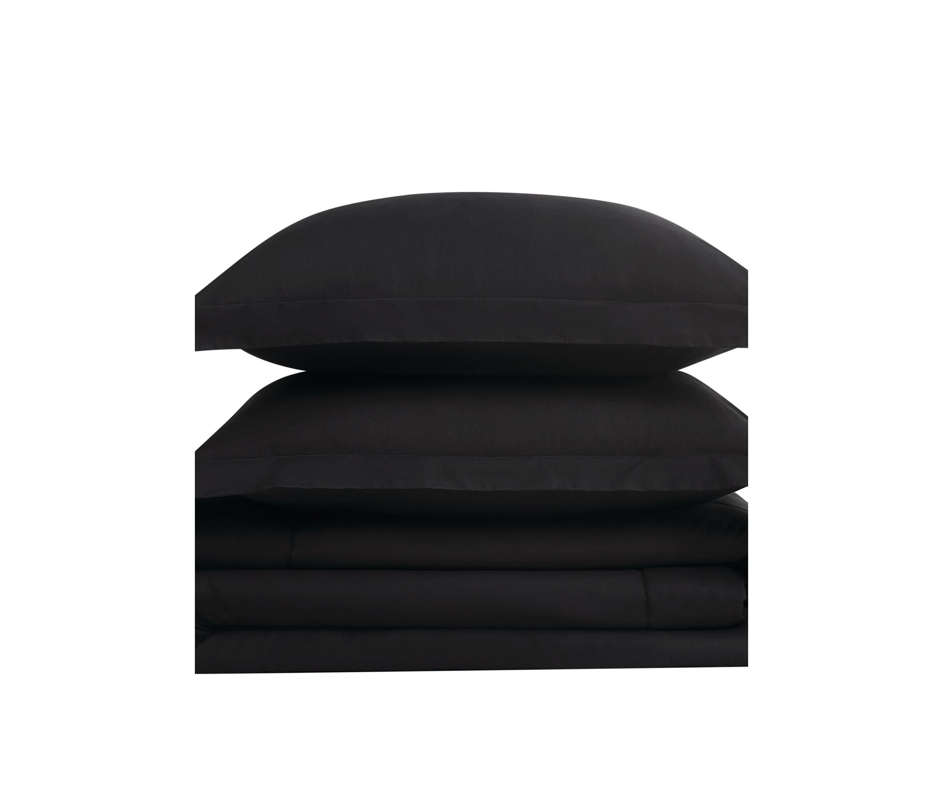 Brooklyn Loom Solid Cotton Percale Olive Green King 3 Piece Comforter Set
