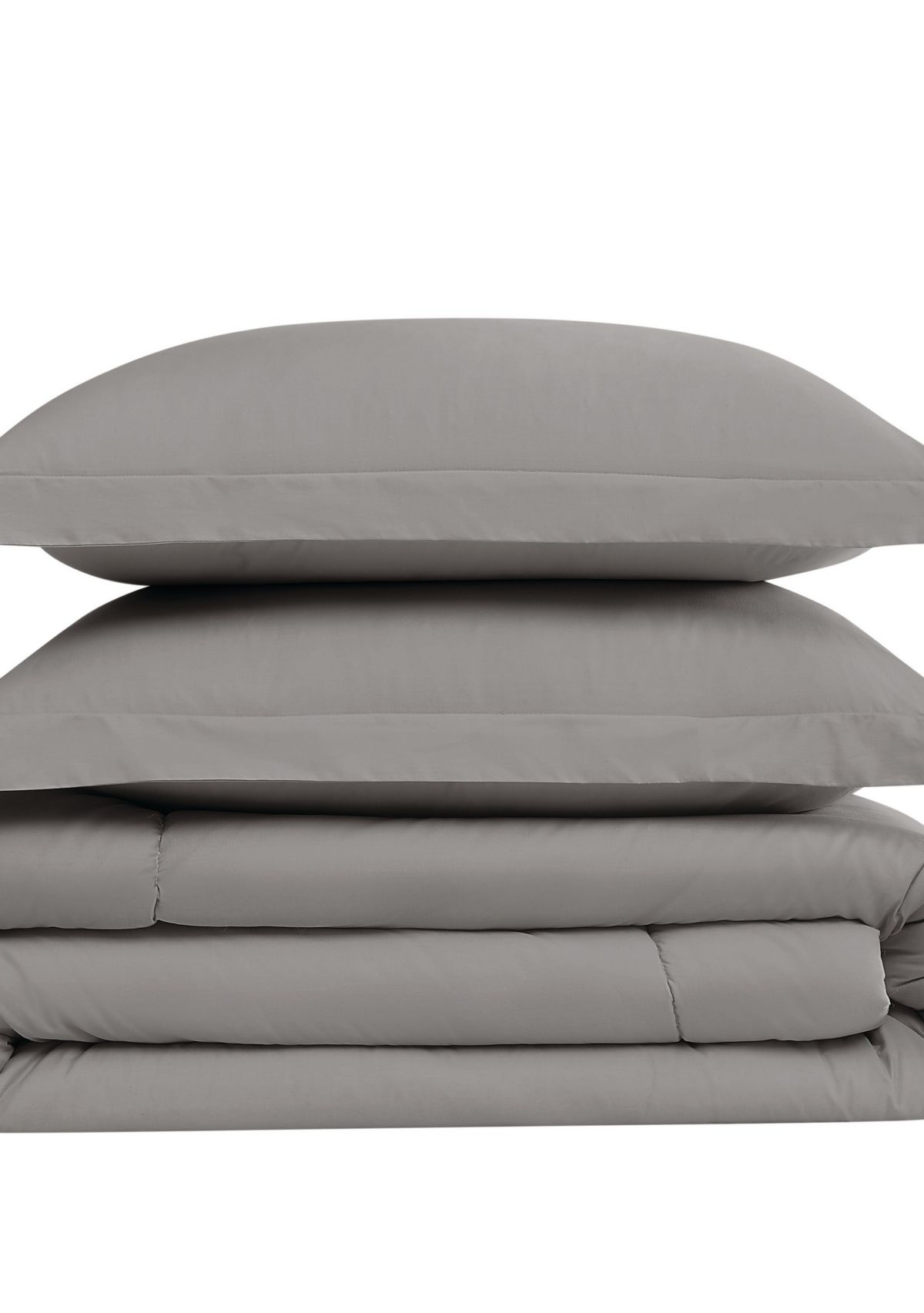 Brooklyn Loom Solid Cotton Percale Navy King 3 Piece Comforter Set