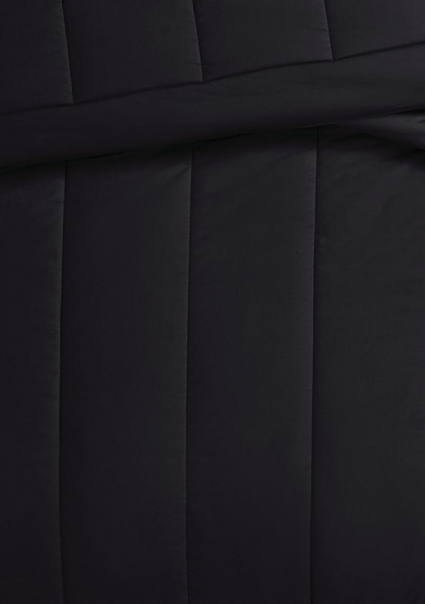 Brooklyn Loom Solid Cotton Percale Olive Green King 3 Piece Comforter Set