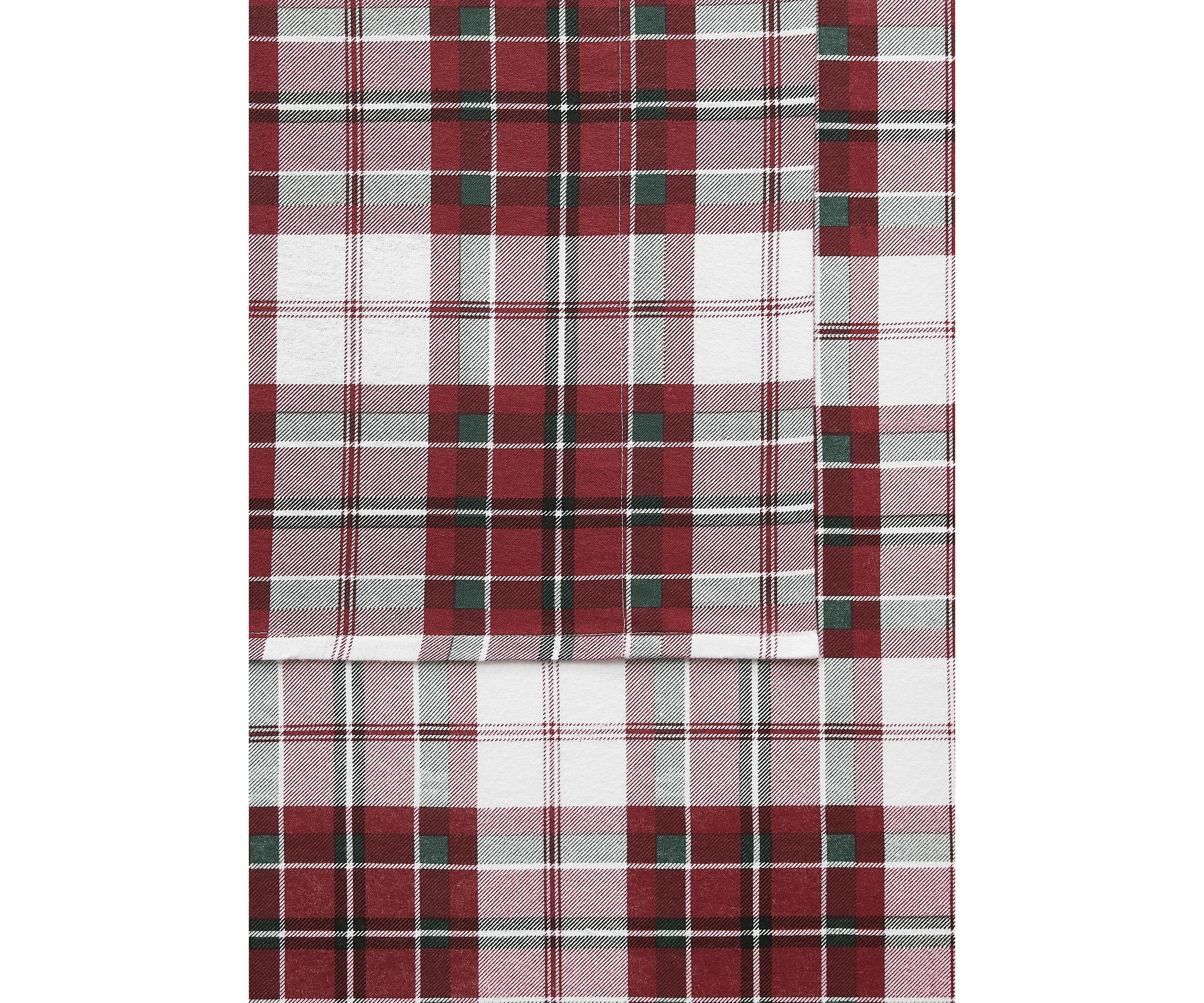Truly Soft Holiday Plaid Full Flannel Sheet Set