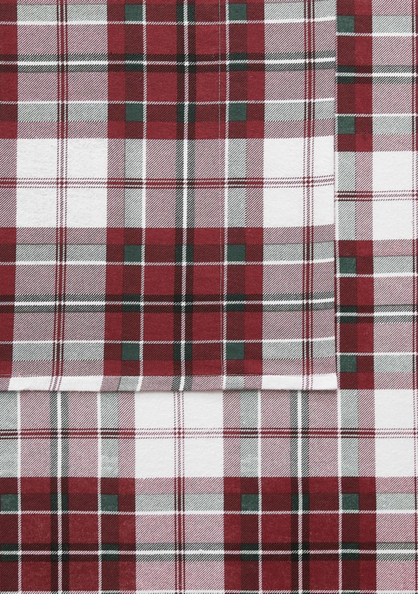 Truly Soft Holiday Plaid Full Flannel Sheet Set