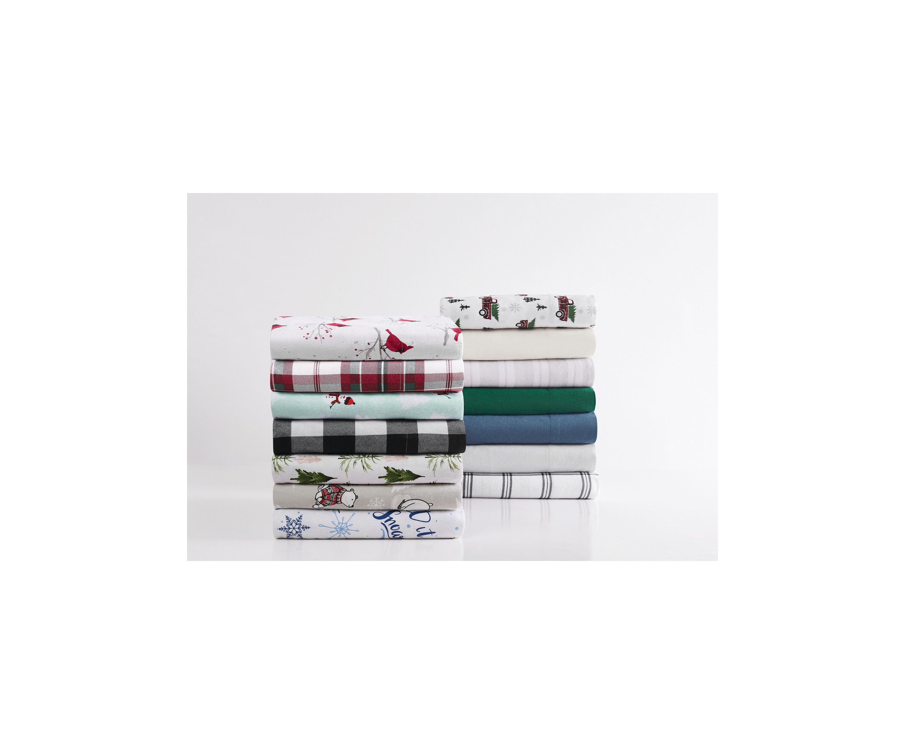 Truly Soft Holiday Plaid Full Flannel Sheet Set