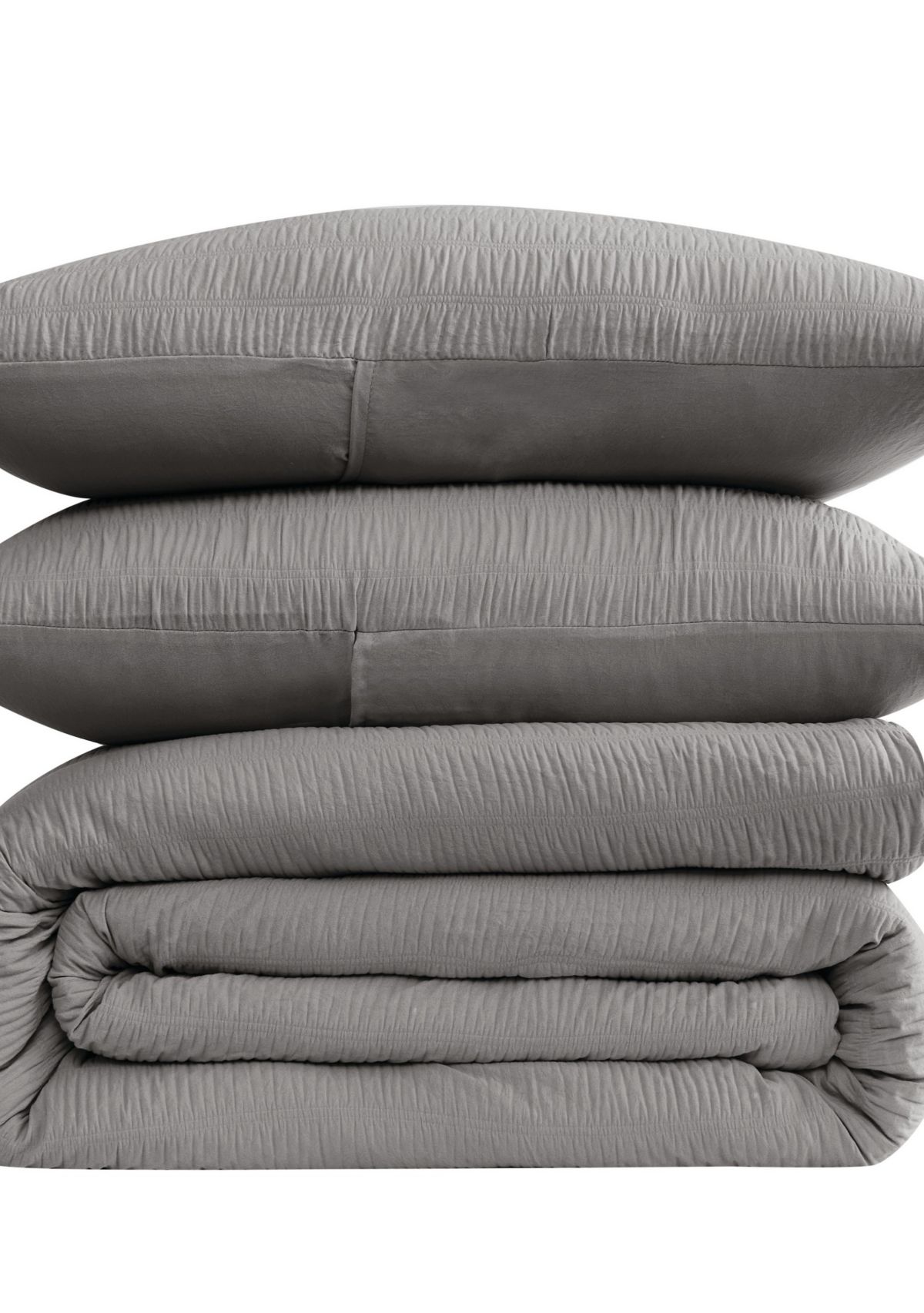 Truly Soft Crinkle Garment Wash White Twin/Twin XL 2 Piece Comforter Set