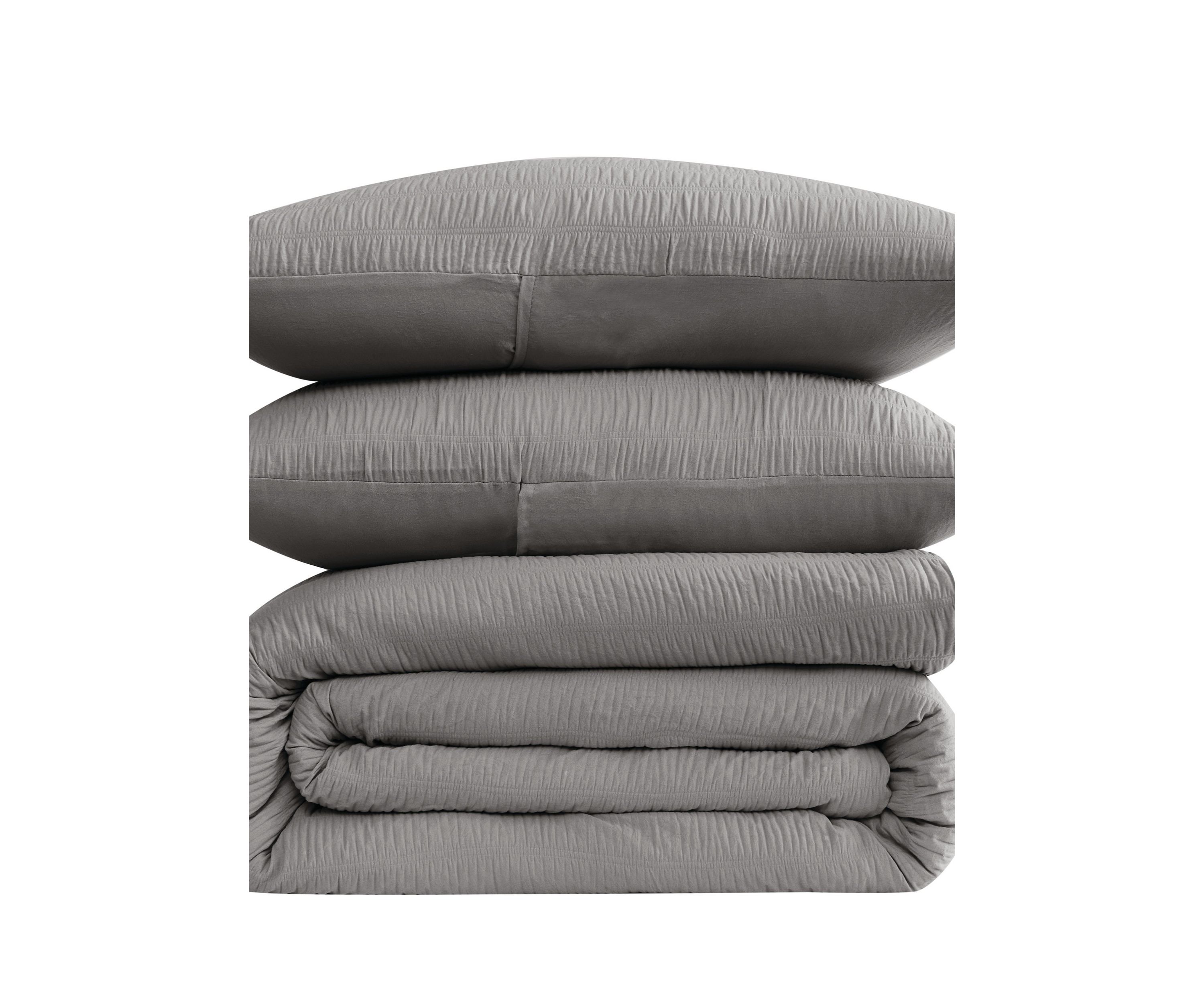 Truly Soft Crinkle Garment Wash White Twin/Twin XL 2 Piece Comforter Set