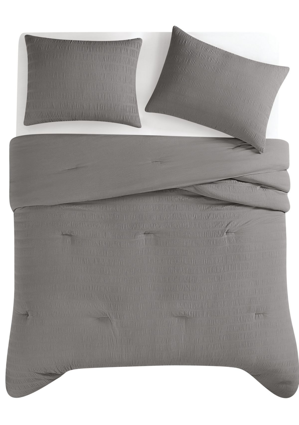 Truly Soft Crinkle Garment Wash White Twin/Twin XL 2 Piece Comforter Set