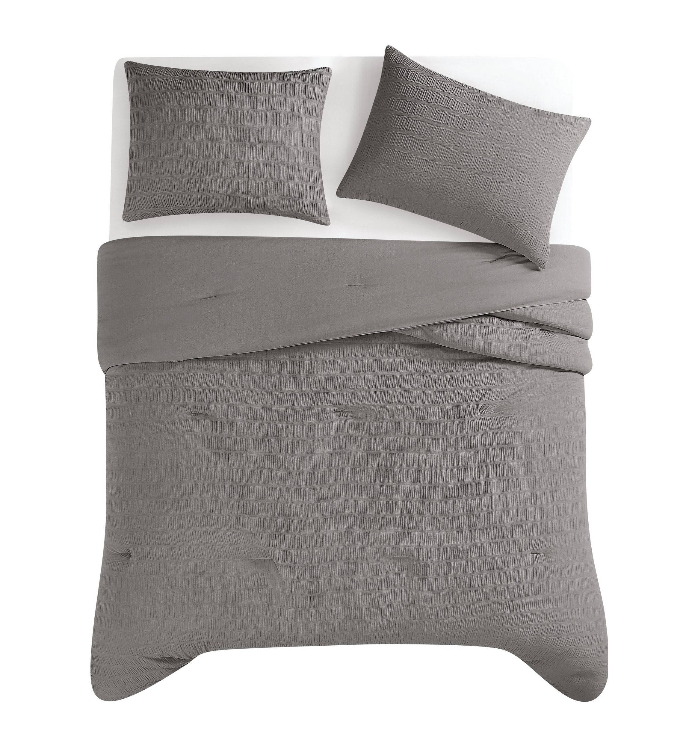 Truly Soft Crinkle Garment Wash White Twin/Twin XL 2 Piece Comforter Set
