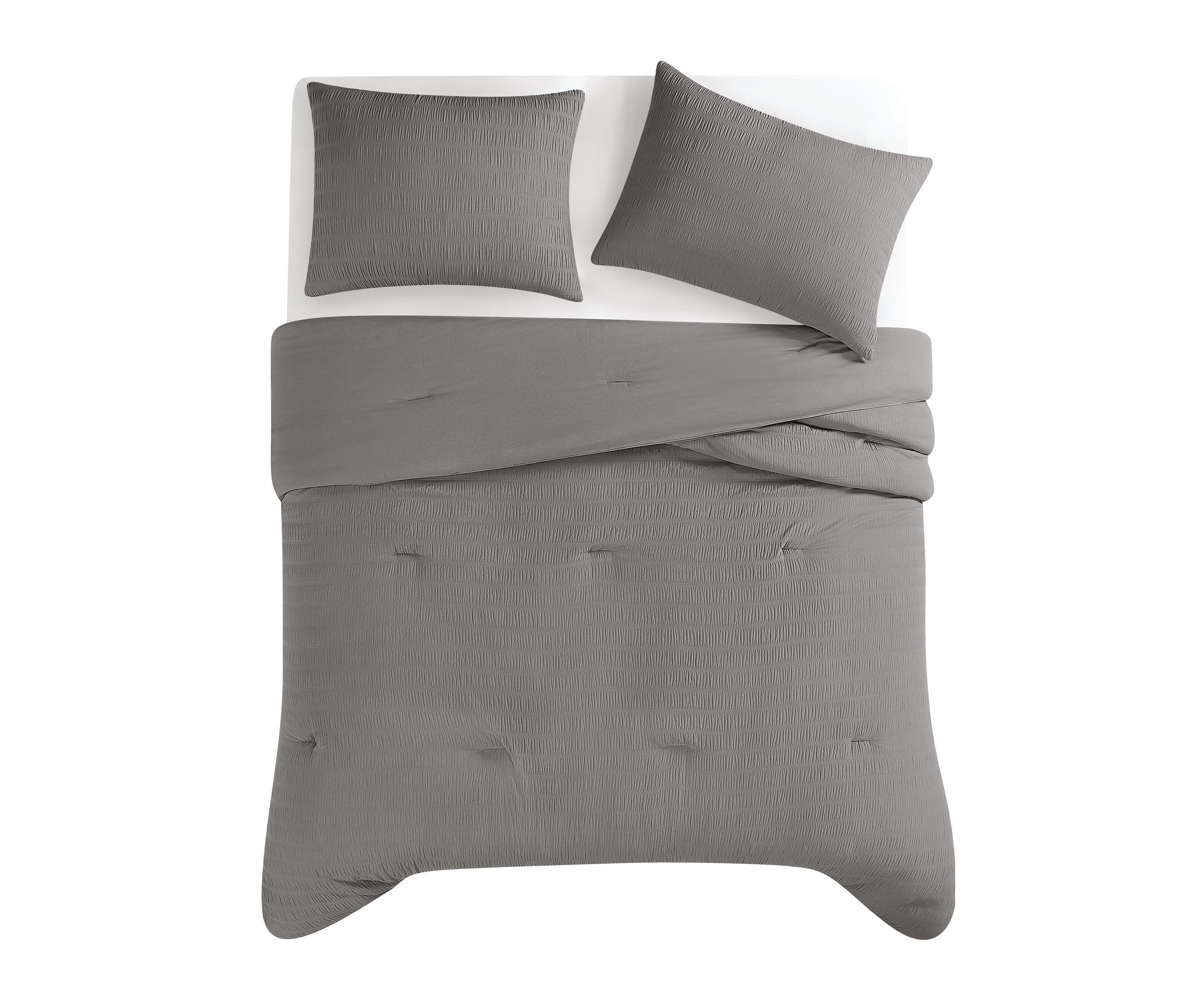 Truly Soft Crinkle Garment Wash White Twin/Twin XL 2 Piece Comforter Set