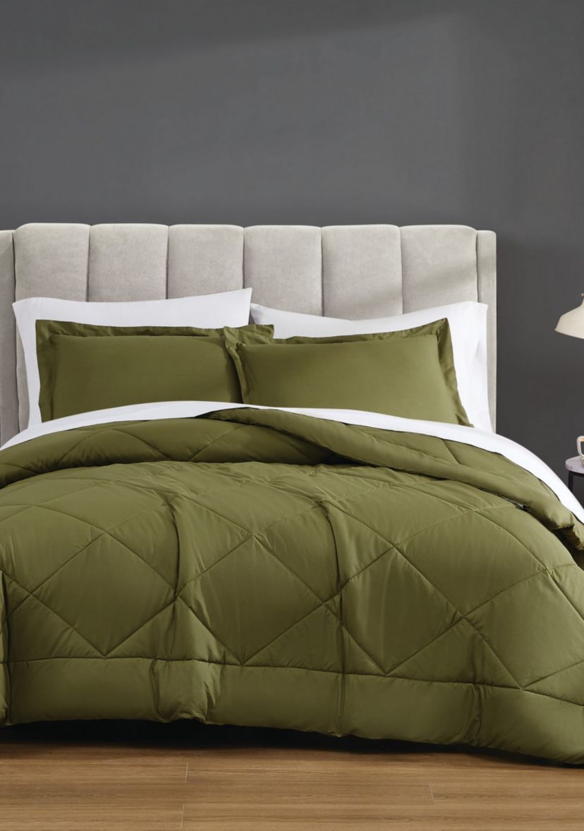 Cannon Solid Percale Light Blue Full/Queen 3 Piece Comforter Set