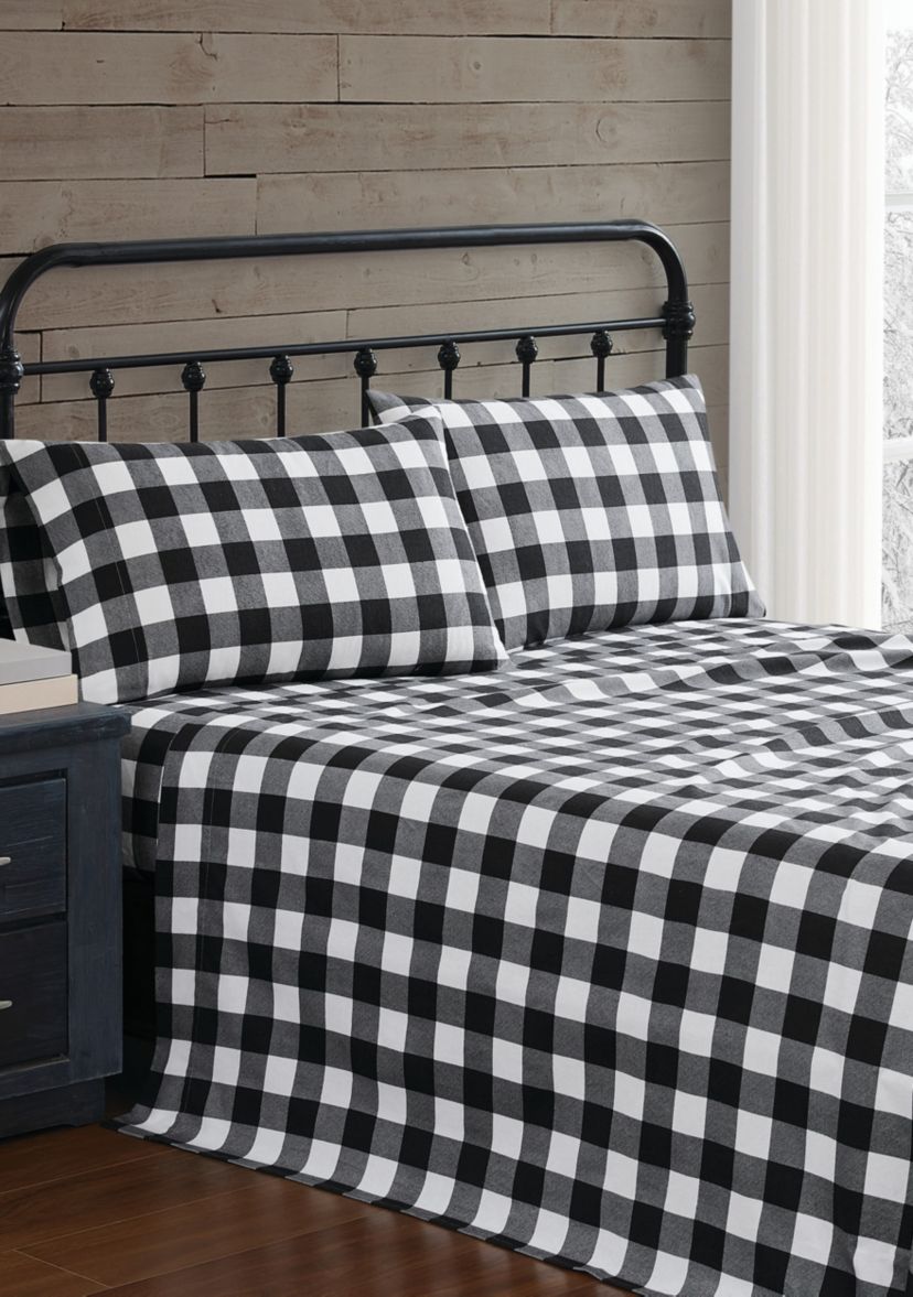 Truly Soft Buffalo Check Full Flannel Sheet Set