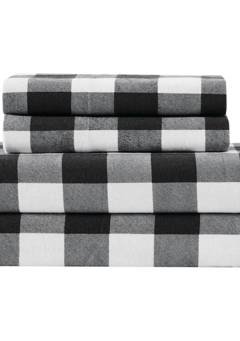 Truly Soft Buffalo Check Full Flannel Sheet Set