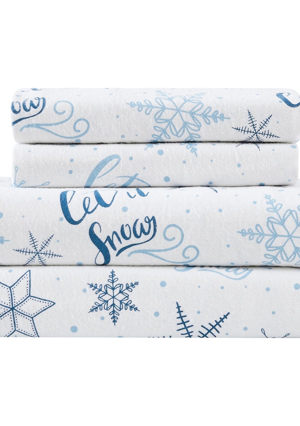 Truly Soft Let It Snow Full Flannel Sheet Set