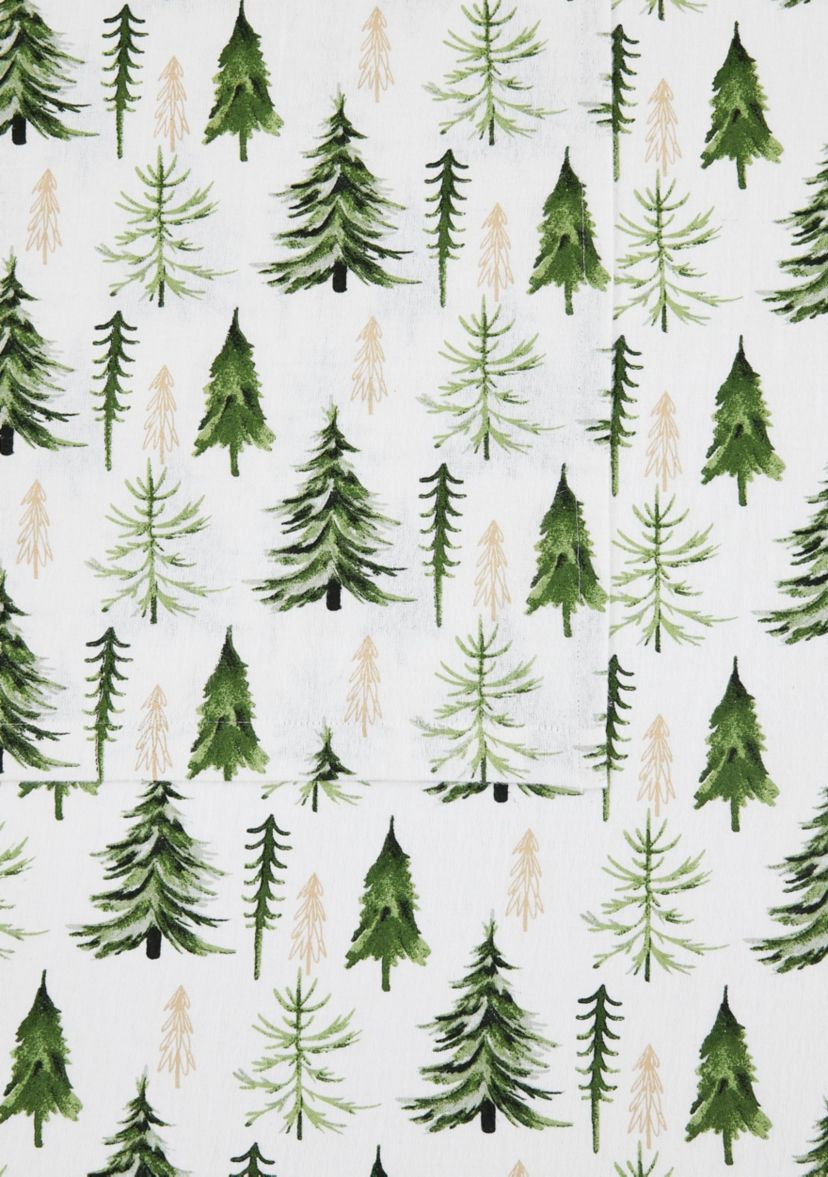 Truly Soft Trees Queen Flannel Sheet Set