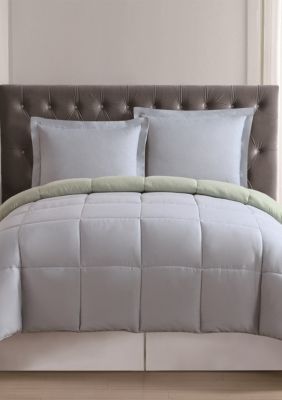 Light Blue And Sage Reversible Comforter Set Belk
