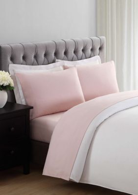 blush linen sheet set