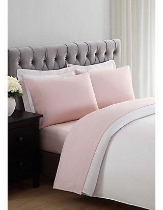 blush linen sheet set